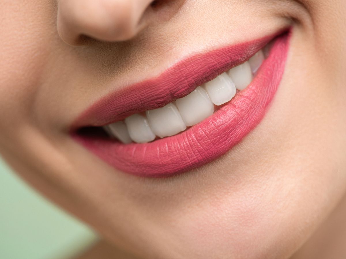 Close-up of clear, radiant skin
