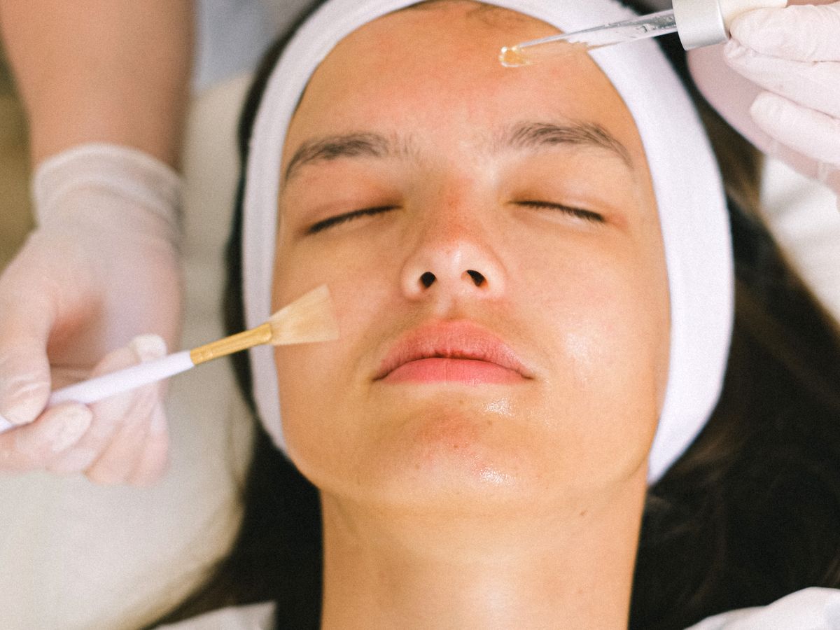 A clinical facial treatment in progress at LeLuxe